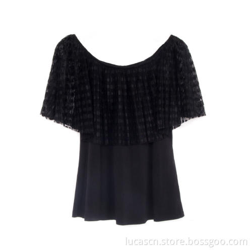 T-Shirt O-Neck Lengan Pendek Wanita T-Shirt Longgar Casual Summer Tee